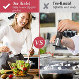 Automatic Rechargeable Electric Pepper & Salt Grinder – One-Hand Operation Mill for Effortless Seasoning