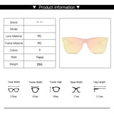 Unisex Vintage Frameless Sunglasses - Transparent Gradient Sun Shades with Big Frames and UV400 Protection