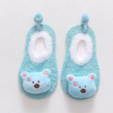 Adorable 2 Pairs of Infant Non-Slip Socks Cartoon Floor Grips