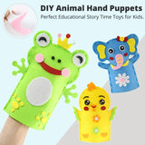 Five Animal Hand Puppets Set: Perfect for Educational Storytelling and Family Games, DIY Non-Woven Handcrafted Kit for Creative Play