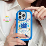 Cute 3D Astronaut and Rocket Silicone Phone Case for iPhone Max 11-14 Pro Max