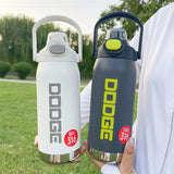 Large-Capacity Stainless Steel Thermos Bottle: Available in 950ml and 1200ml, Portable Tumbler for Outdoor Activities