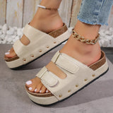 Women’s Platform Sandals and Slippers – Summer Designer Studded Flip Flops for Beach, Casual Wear, and Home