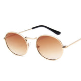 Unisex Oval Sunglasses - Luxury Retro Metal Frames with Vintage Mirrored Lenses and UV400 Protection