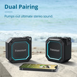 Tronsmart Groove 2 Portable Speaker: Bluetooth 5.3, True Wireless Stereo, Dual EQ Modes, IPX7 Waterproof for Showers