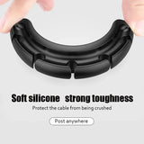 Silicone Cable Winder: USB Cable Organizer for Desktop Tidy Management, Includes Clips and Holder for Mouse and Headphone Wires