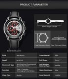 MEGIR Military Sports Luxury Leather Quartz Watch: Stylish, Waterproof, Chronograph