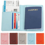 Passport Protection Cover: Leather Map Print Holder for Women and Men, Ideal for Air Tickets, Bank Cards, and Travel Wallet