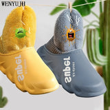 Plush Winter Slippers for Men and Women: Warm, Waterproof, Non-slip