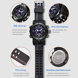 Men's Military Digital Watch – Top Brand Waterproof Sport Wristwatch with LED Alarm & Dual Display Quartz