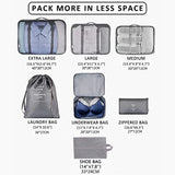 7-Piece Travel Organizer Cubes Set: Wardrobe Cubes, Suitcase Packing Cubes, Shoe Pouches, and Folding Storage Bags