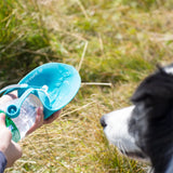 Portable 580ml Pet Water Bottle: Soft Silicone Leaf Design Travel Bowl for Dogs and Cats, Ideal for Outdoor Drinking Dispenser