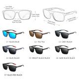 Classic Square Men's Sunglasses: Polarized Fashion Black Sun Glasses, Stylish Driving Shades with UV400 Sports Eyewear