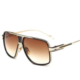 High-End Men's Sunglasses featuring Mirrored Lenses featuring Mirrored Lenses - Retro Square Designer Shades