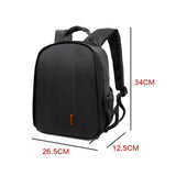 Shockproof and Breathable Camera Backpack for Nikon and Canon DSLR Cameras, Portable Travel Bag for Lenses, Video, and Photos