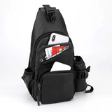 Men's Mini Backpack with USB Port: Small Sports Bag, Sling Chest Bag, Multifunctional Crossbody Bag