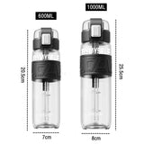 1000ml/600ml High-Quality Tritan Water Bottle with Straw – Durable & Portable for Gym, Outdoor Sports, and Cycling