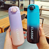 500ml/680ml Color-Changing Stainless Steel Vacuum Flask – Portable Thermal Bottle with Straw for Adults & Students