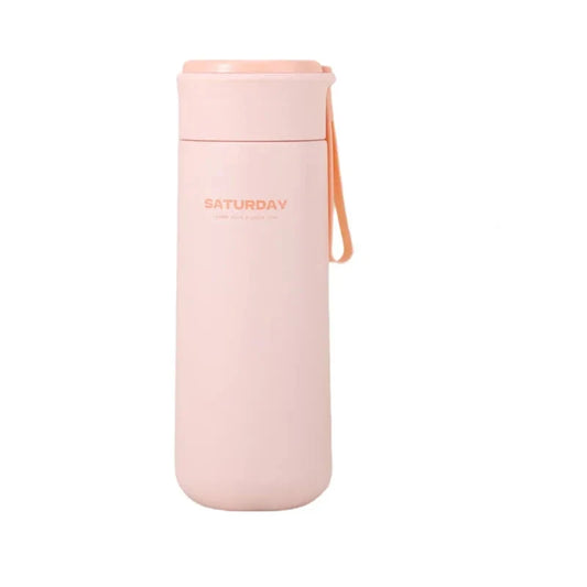 480ml Fashion Double-Walled Stainless Steel Vacuum Flask with Filter – High-Quality Portable Car Travel Thermal Bottle