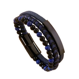 Men's Single Layer Leather Bracelet – New Style with Stainless Steel Buckle | Fashion Jewelry