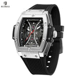 RUIMAS Men's Watch: Stylish Silicone Strap, Quartz Movement, Casual Waterproof Sport Timepiece