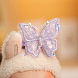 Labubu V1/V2 Flower Fairy Dress Set – 17cm Doll Clothes with Purple Butterfly Hairpin & Strap Skirt for Magical Dress-Up Play