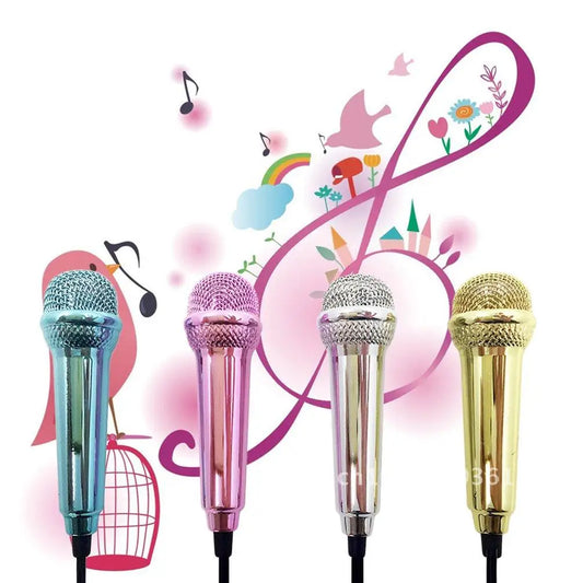 Portable Mini Wired Microphone with 3.5mm Stereo Jack, Suitable for Studio Use, KTV Karaoke, Voice Singing, and Compatible with Phones, Tablets, PCs, and Laptops