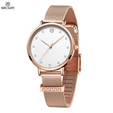 MEGIR Elegant Women's Quartz Wristwatch, Top Brand Luxury, Steel Bracelet Dress Watch, Female Timepiece, Relogio Feminino