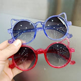 Summer Sunglasses for Kids - Cute Animal Cartoon Design with Flower Wings, Lovely Vintage Style, Classic Protection