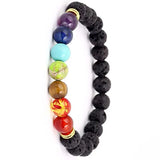 Handcrafted Volcanic Stone Bracelet: Stretchable Hand Jewelry made with Beaded Colored Stones, Suitable for Men and Women