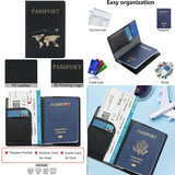 Fashion World Map Passport Cover with Hot Stamping, Simple Plane Design, Ideal as Travel Passport Holder