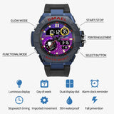 Men's Military-Style Waterproof Digital Watch – Outdoor Sports Wristwatch with Dual Display & Date Function