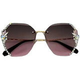 Fancy Vintage Rhinestone Sunglasses for Women: Cool Shades with Tinted Lenses