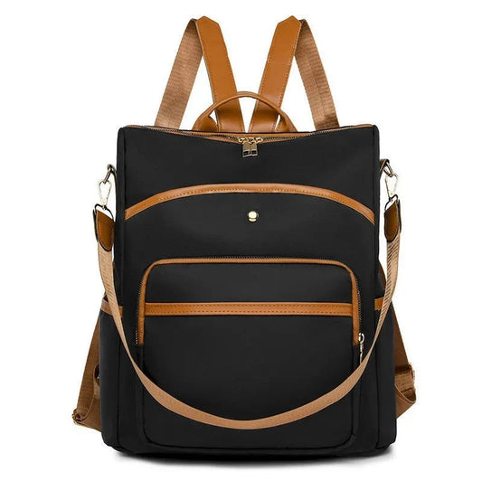 Stylish Oxford Backpack for Women: Lightweight Laptop Bag with Large Capacity, Ideal for Travel and School, Featuring Anti-Theft Features