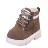 Casual Children's Boots: Stylish Leather, Anti-slip, Sizes 21-30 for Boys and Girls in Autumn/Winter