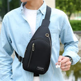 Men's Multifunctional Nylon Chest Bag: Casual Fashion Trend Shoulder Bag for Outdoor Sports, Versatile Crossbody Bag