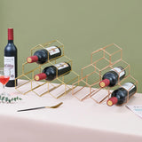 Nordic Style 6-Grid Wrought Iron Bottles Rack for Stylish Home Décor