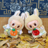 Summer Fruit T-Shirt & Overalls for 17cm Labubu Dolls – Cute Corduroy Cotton Suit Outfit Accessories