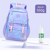 Waterproof Primary School Backpack for Girls: Pink and Purple Bookbag with Shoulder Strap, Perfect School Gift