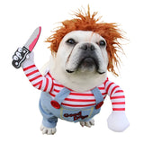 Funny Halloween Dog Costumes: Adjustable Cosplay Costume Sets for Medium to Large Dogs like Bulldogs and Pugs