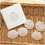 European Standard Child Safety Outlet Cover: Thick Circular Head Design with Teddy Bear, 2-Phase Plug, 2-Hole Anti-Electric Shock Protection