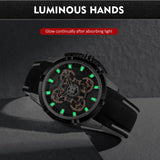 RUIMAS Luxury Men's Watch: Large Dial, Sporty Silicone Strap, Waterproof, Casual Elegance