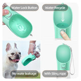 Leakproof Portable Water Bottle for Dogs and Cats: Suitable for Small to Large Breeds, Ideal for Outdoor Use, Walking Drink Bowl, Perfect for Chihuahuas to French Bulldogs, Pet Supplies