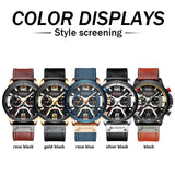 CURREN Men's Casual Sports Watch: Top Brand Luxury, Military Leather, Fashion Chronograph