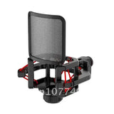 Condenser Microphone Shock Mount Holder with Pop Filter, Perfect for Studio Recordings