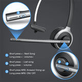 Mpow Bluetooth 5.0 Wireless Headphones with Mic, PC Office Call Center Headset with USB Adapter, 18 Hours Talk Time