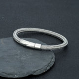 Men's Minimalist Waterproof Steel Cuff Bracelet – Sleek Stainless Steel Wire Design | Unisex Charm Jewelry Gift