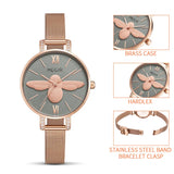 MEGIR Stylish Ladies' Quartz Wristwatch, Luxury Brand, Casual Rose Gold Mesh Strap, Women's Business Watch