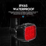 Cycling Light Set Q6: LED Front and Rear Lights for Bicycles, USB Chargeable, Ideal for MTB and Road Bikes, Enhances Visibility and Safety