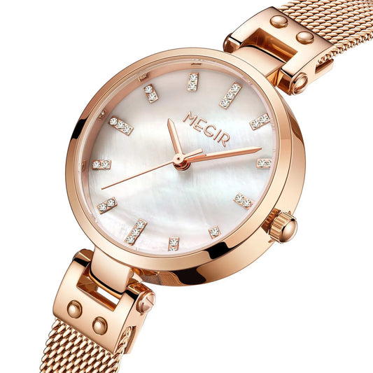 MEGIR Top Brand Women's Fashion Quartz Watch: Waterproof and Luxurious Ladies' Wristwatch